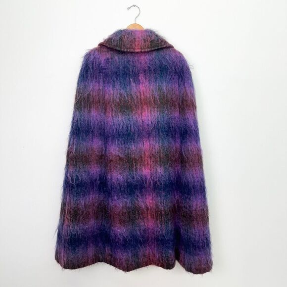 Fraser Cameron Mohair Wool Made in Scotland Blue Purple Pink Red Layered Ombre L - Picture 3 of 10